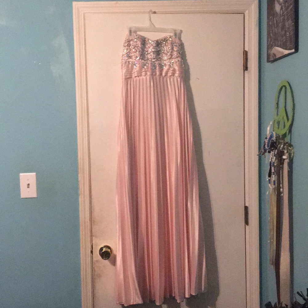 A pink prom dress